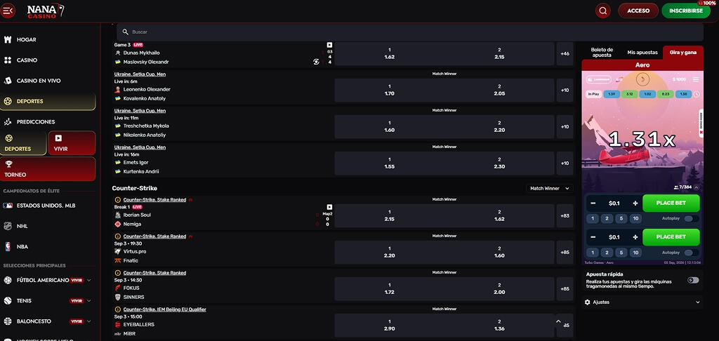 Nana Casino Apuestas deportivas