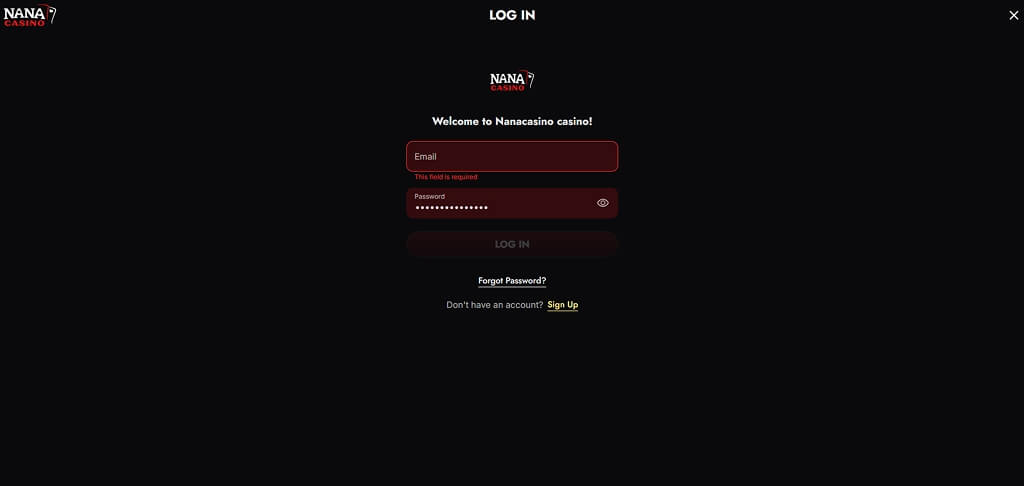 Nana Casino Login