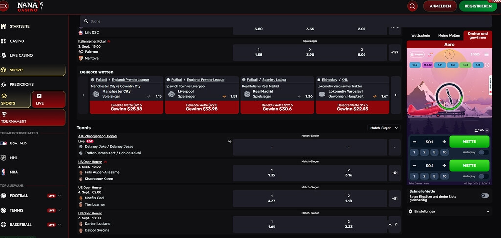 Nana Casino Sportwetten